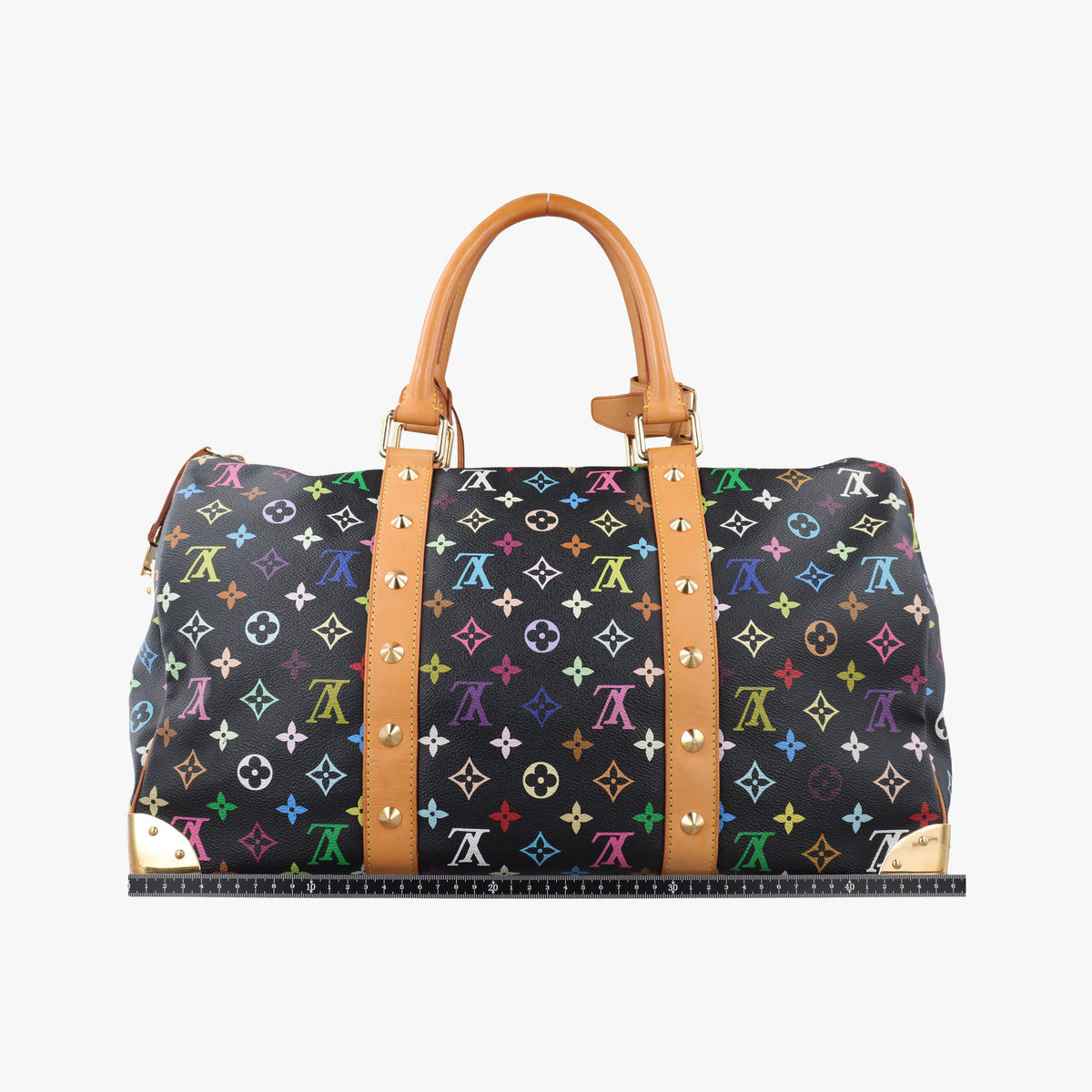 Secondhand Louis Vuitton Keepall 45 noir Monogram Multicolor M92640 handbag | stylenewstar