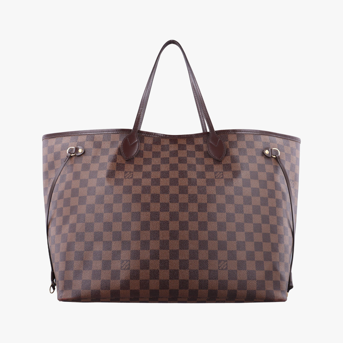 Pre-owned Louis Vuitton NEVERFULL　GM EBENE Damier　Canvas N51106 handbag | stylenewstar