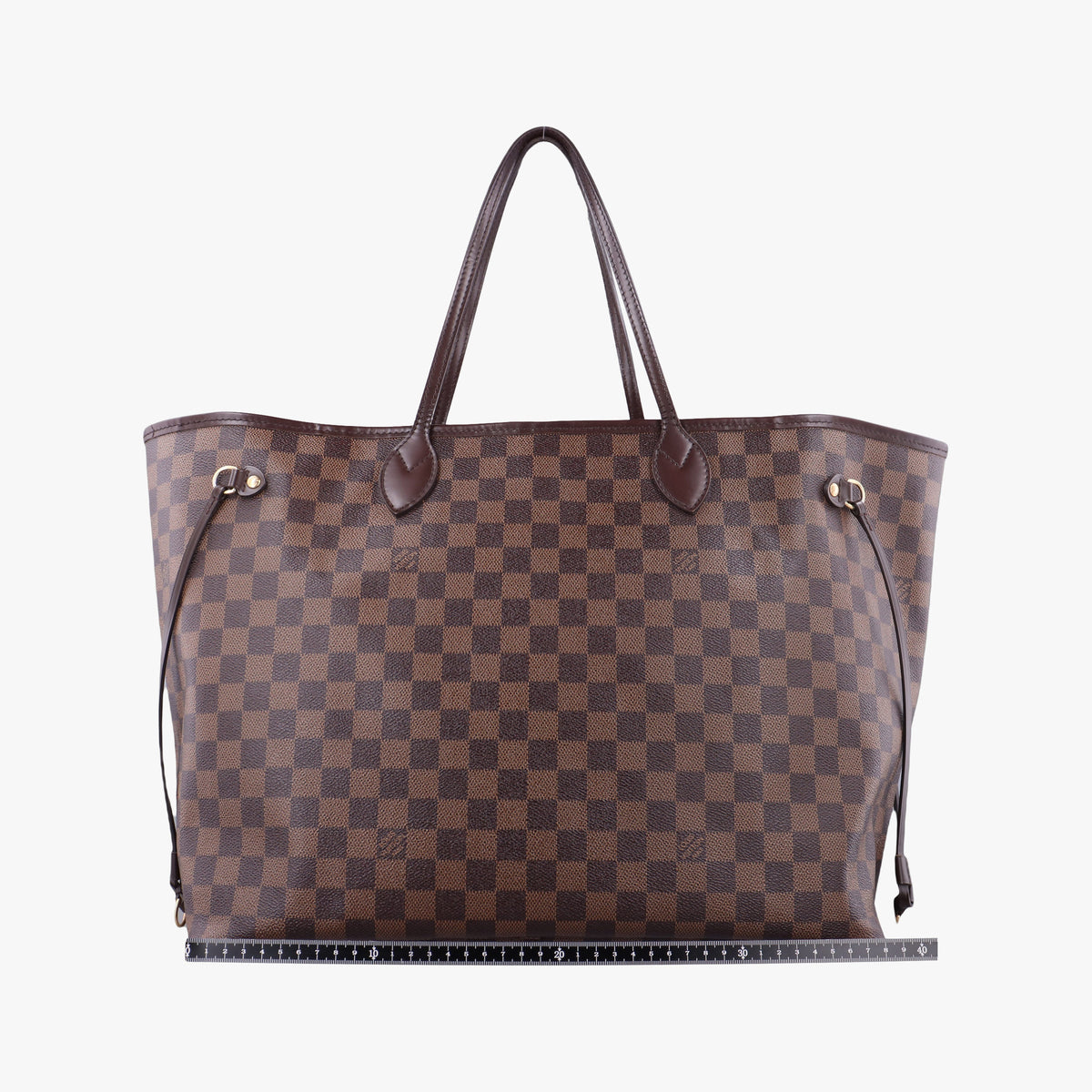 Pre-owned Louis Vuitton NEVERFULL　GM EBENE Damier　Canvas N51106 handbag | stylenewstar