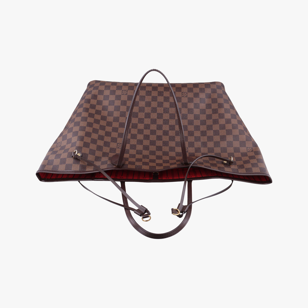 Pre-owned Louis Vuitton NEVERFULL　GM EBENE Damier　Canvas N51106 handbag | stylenewstar