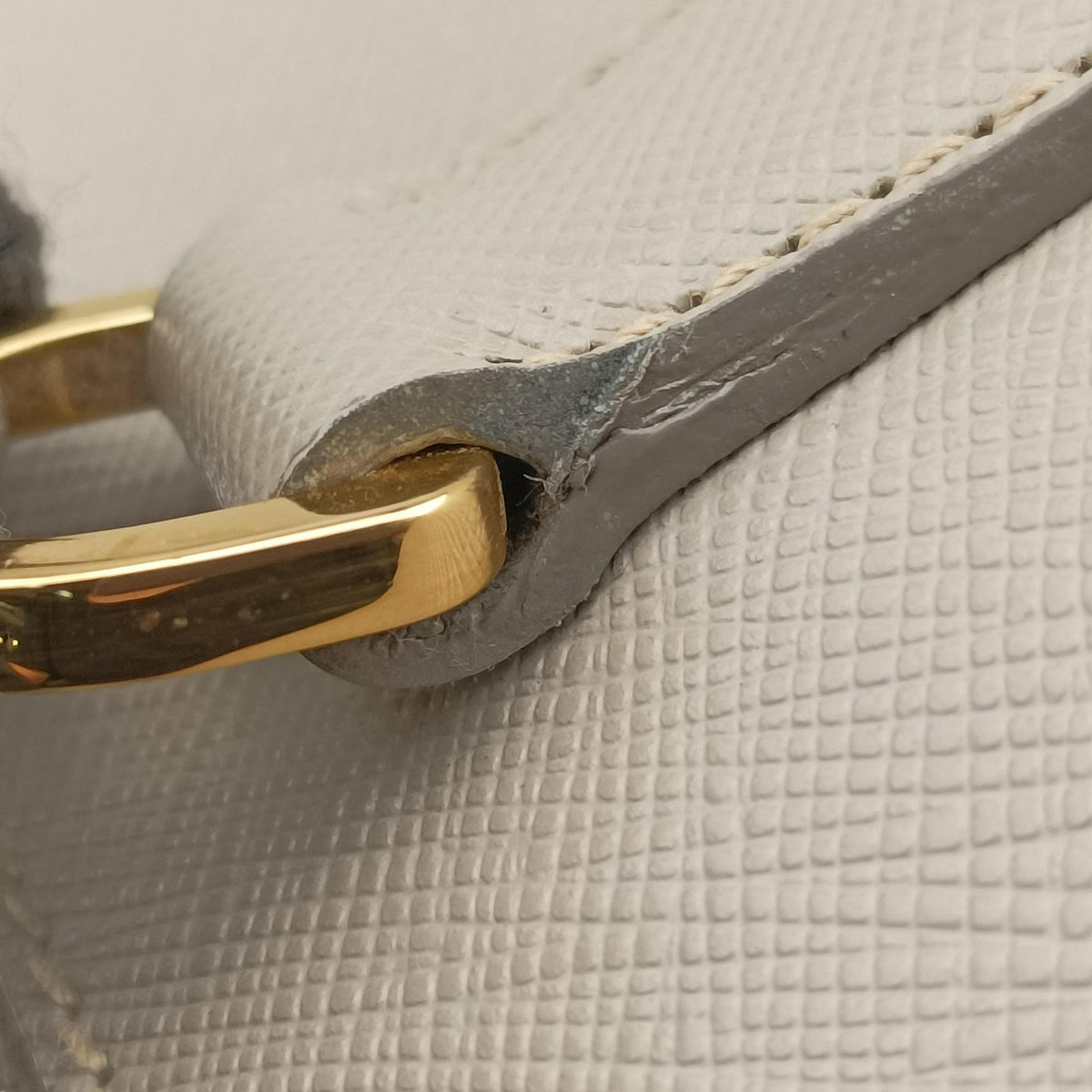 Pre-owned Prada Galleria Beige SAFFIANO Leather BN1801 shoulderbag | stylenewstar