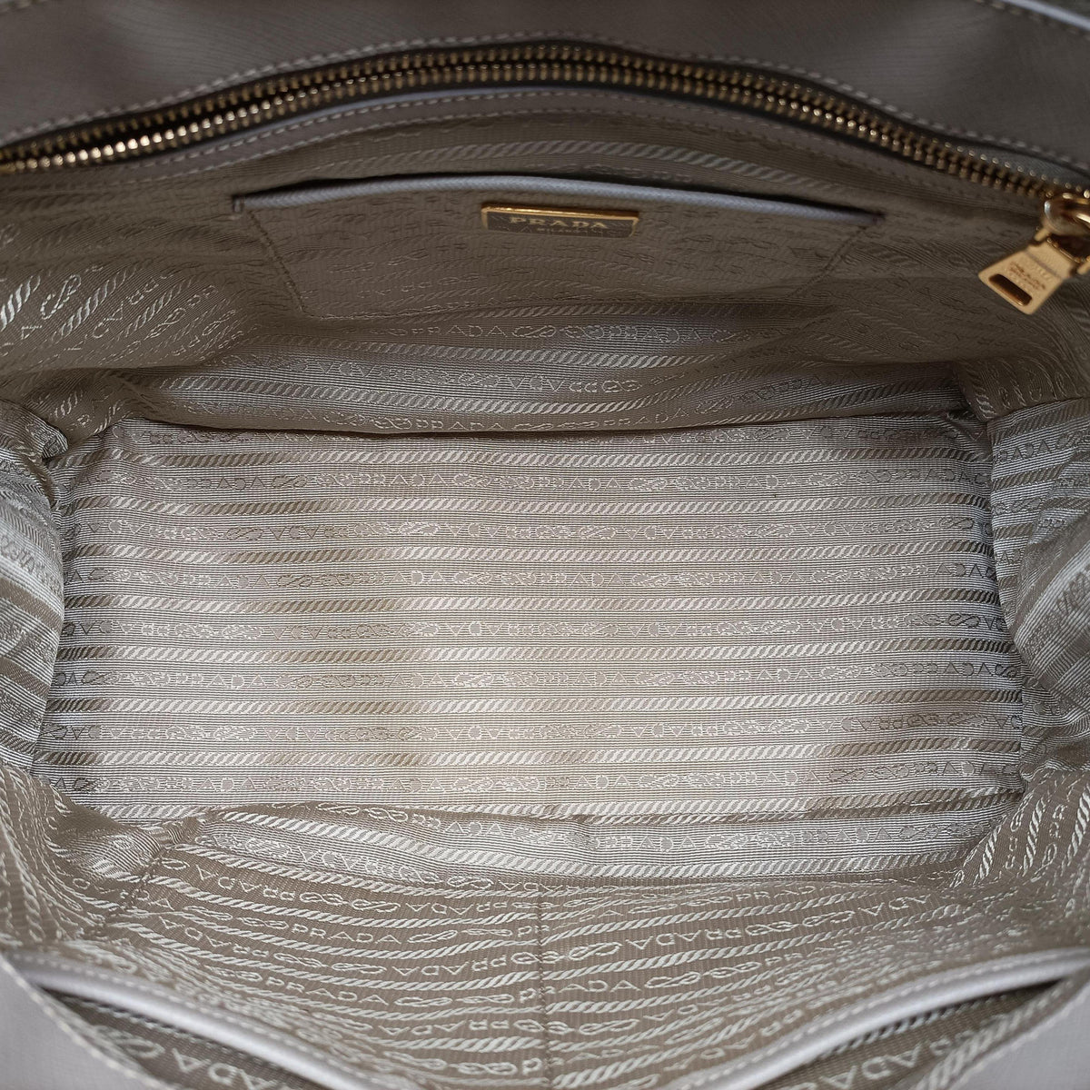 Pre-owned Prada Galleria Beige SAFFIANO Leather BN1801 shoulderbag | stylenewstar