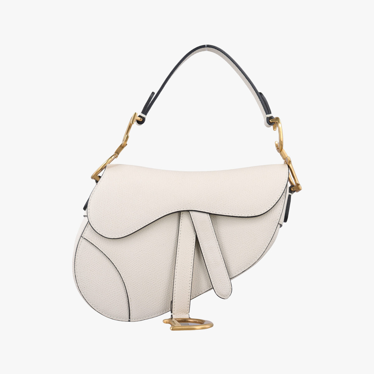 Pre-owned Christian Dior Saddle White Leather  handbag | stylenewstar