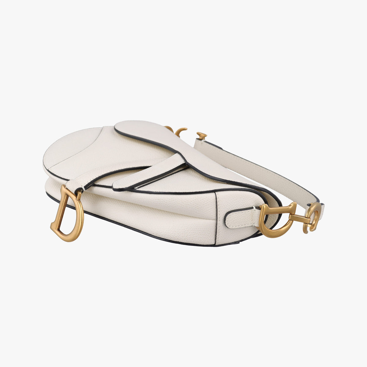 Pre-owned Christian Dior Saddle White Leather  handbag | stylenewstar