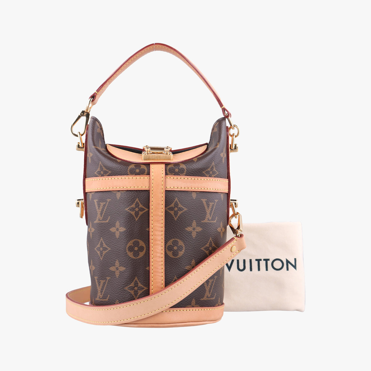 Pre-owned Louis Vuitton DUFFLE brown Monogram Canvas M43587 shoulderbag | stylenewstar