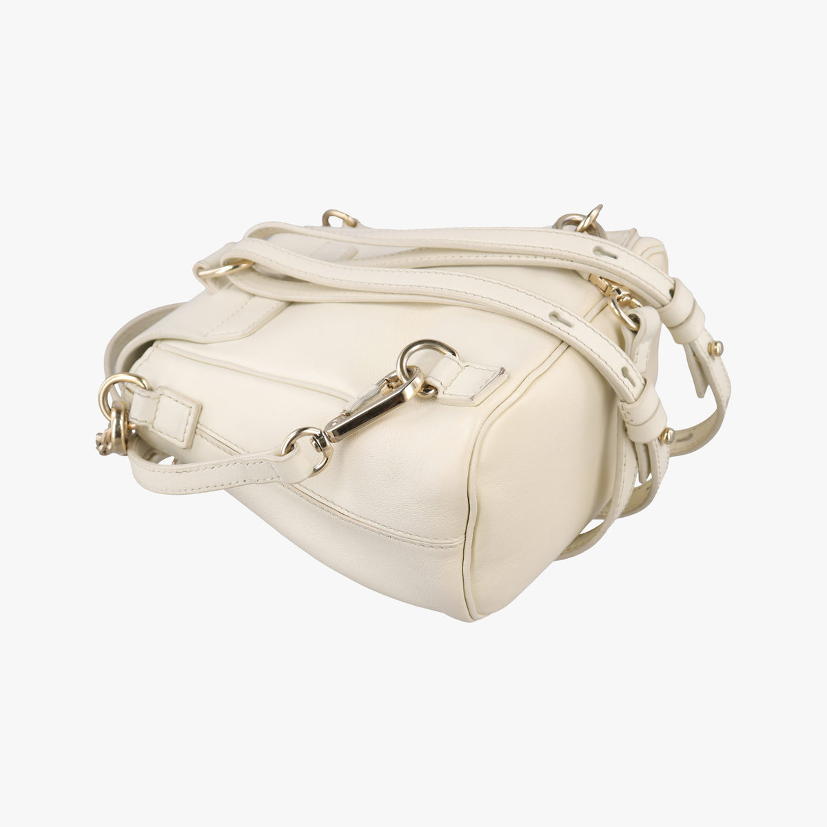 Pre-owned Chloe FAYE mini White leather  shoulderbag | stylenewstar