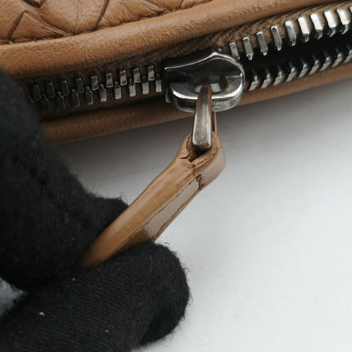Vintage Bottega Veneta Nodini Intrecciato Beige Lambskin  shoulderbag | stylenewstar