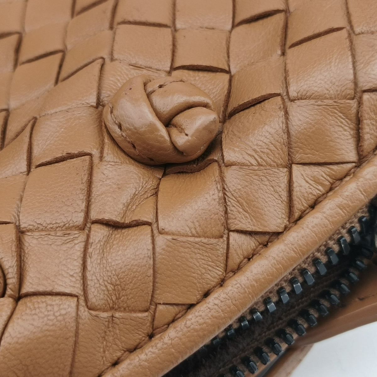 Vintage Bottega Veneta Nodini Intrecciato Beige Lambskin  shoulderbag | stylenewstar