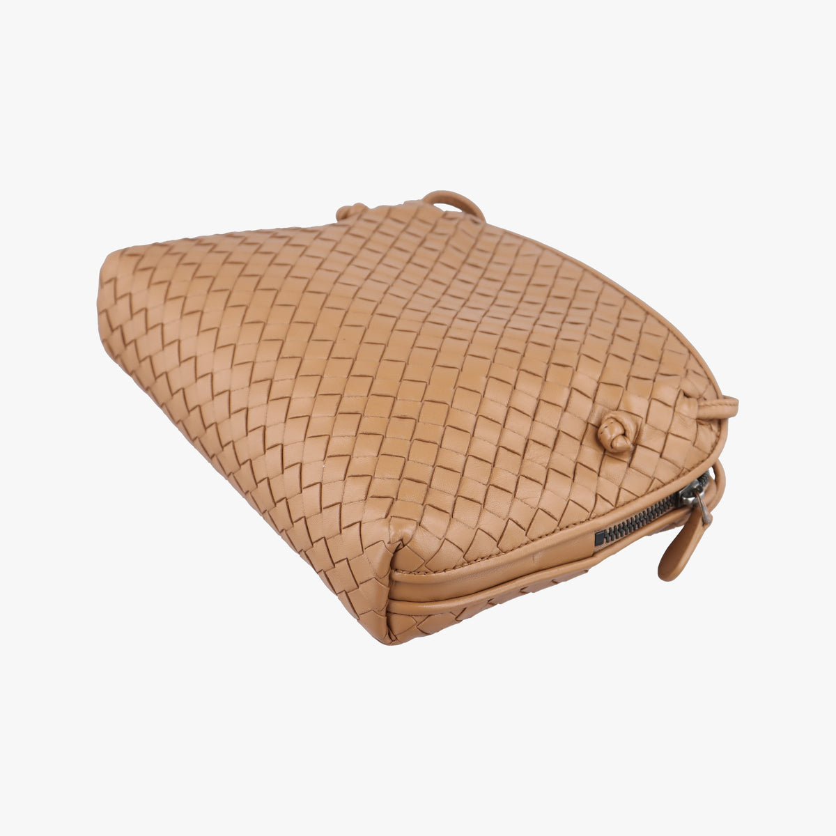 Vintage Bottega Veneta Nodini Intrecciato Beige Lambskin  shoulderbag | stylenewstar