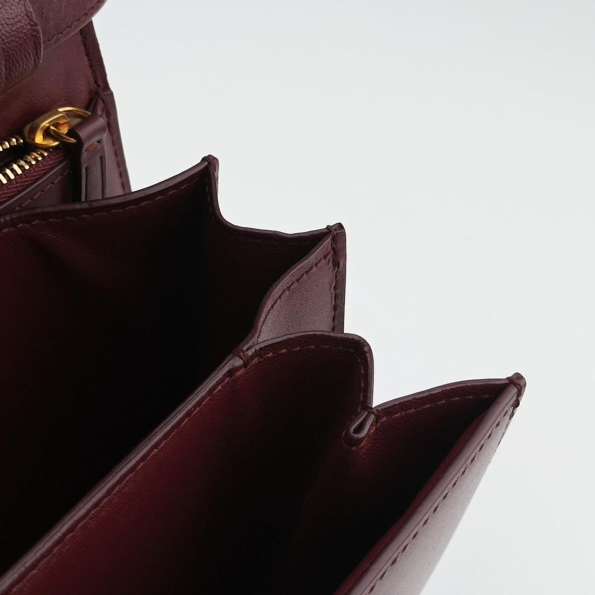 Vintage Celine Classic Box Burgundy Leather  shoulderbag | stylenewstar