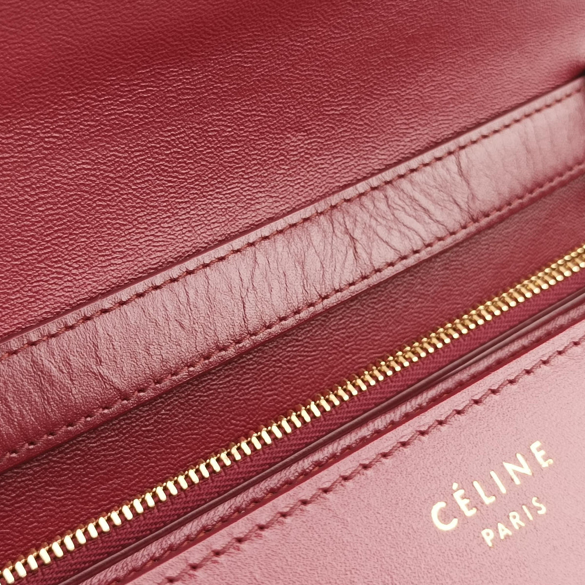 Vintage Celine Classic Box Burgundy Leather  shoulderbag | stylenewstar