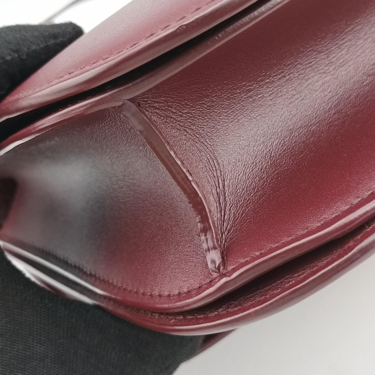 Vintage Celine Classic Box Burgundy Leather  shoulderbag | stylenewstar