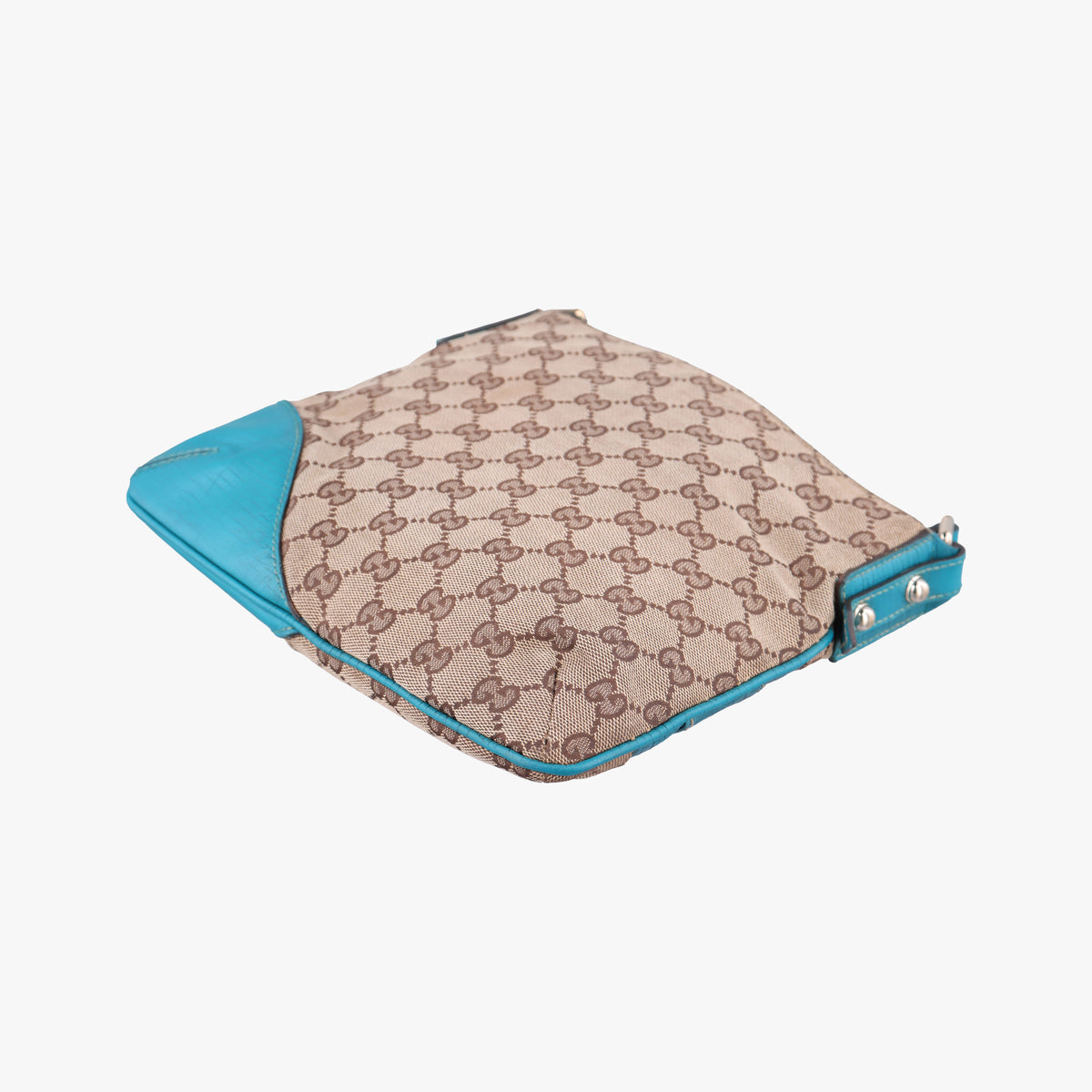 Secondhand Gucci GG Canvas Horsebit Beige×Blue canvas×leather 141506 shoulderbag | stylenewstar
