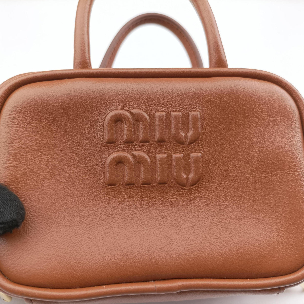 Pre-owned Miu Miu Beau Micro Brown Leather  handbag | stylenewstar