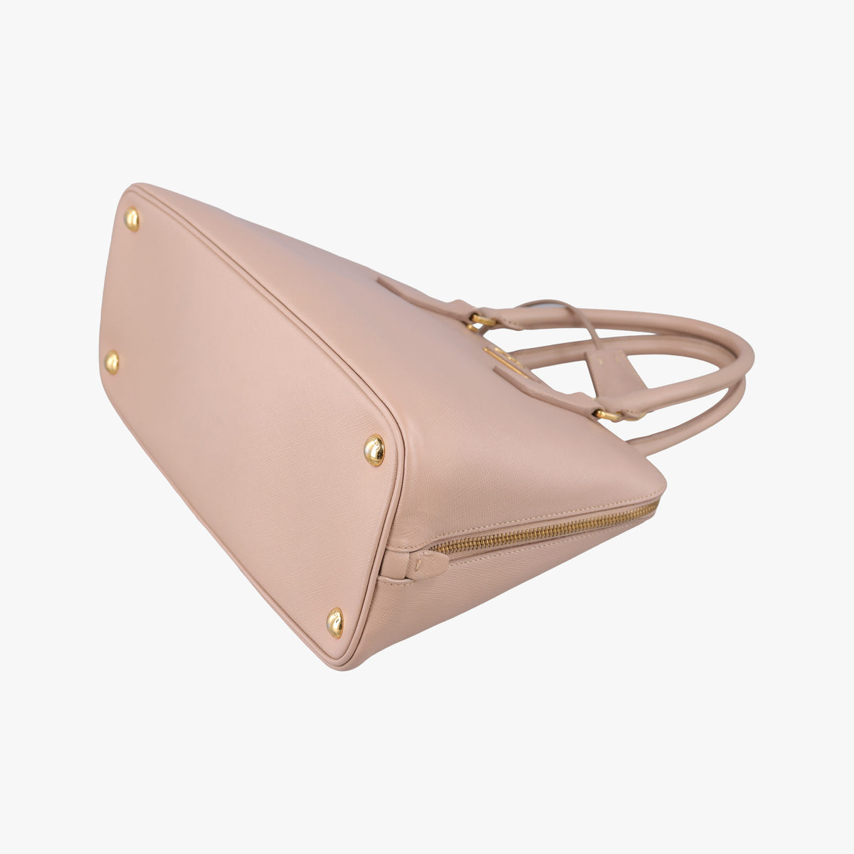 Pre-owned Prada Promenade Pink SAFFIANO patent BL0812 handbag | stylenewstar