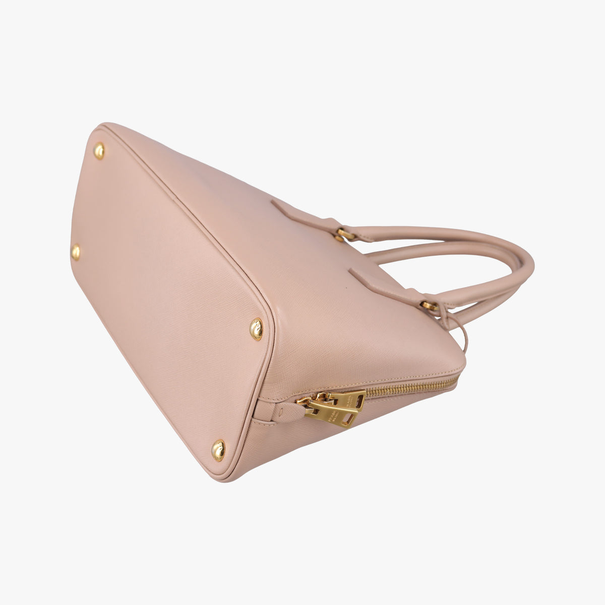 Pre-owned Prada Promenade Pink SAFFIANO patent BL0812 handbag | stylenewstar