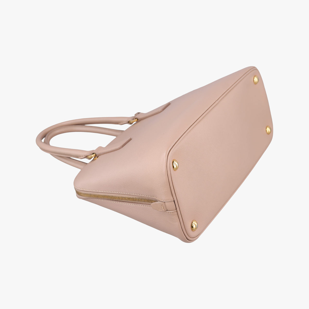Pre-owned Prada Promenade Pink SAFFIANO patent BL0812 handbag | stylenewstar