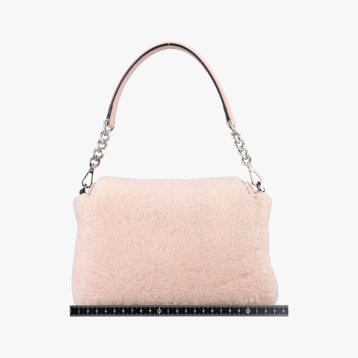 Secondhand Fendi 3 BAGUETTE Pink fur 8BR757 shoulderbag | stylenewstar