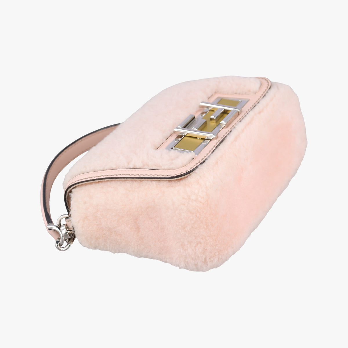 Secondhand Fendi 3 BAGUETTE Pink fur 8BR757 shoulderbag | stylenewstar