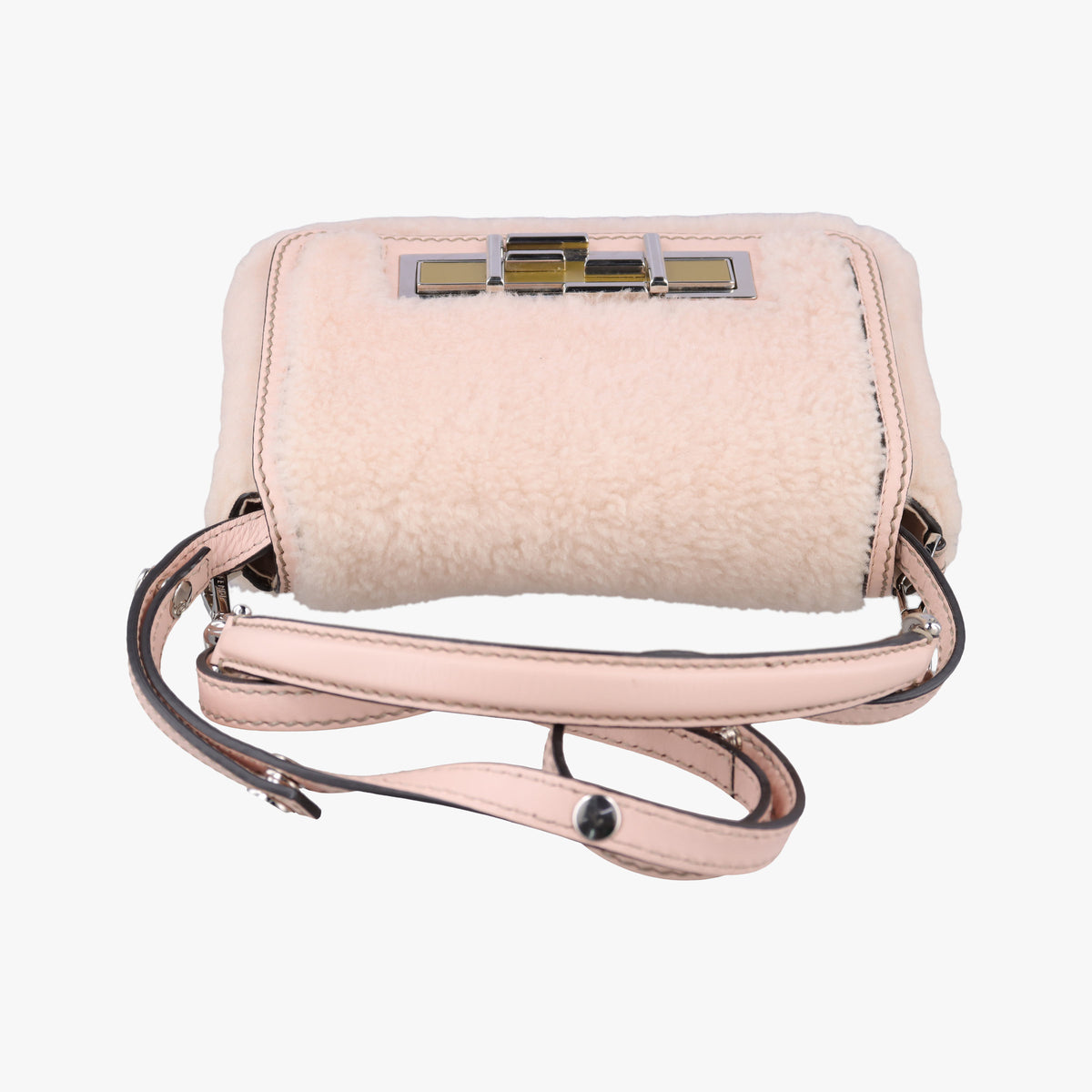 Secondhand Fendi 3 BAGUETTE Pink fur 8BR757 shoulderbag | stylenewstar