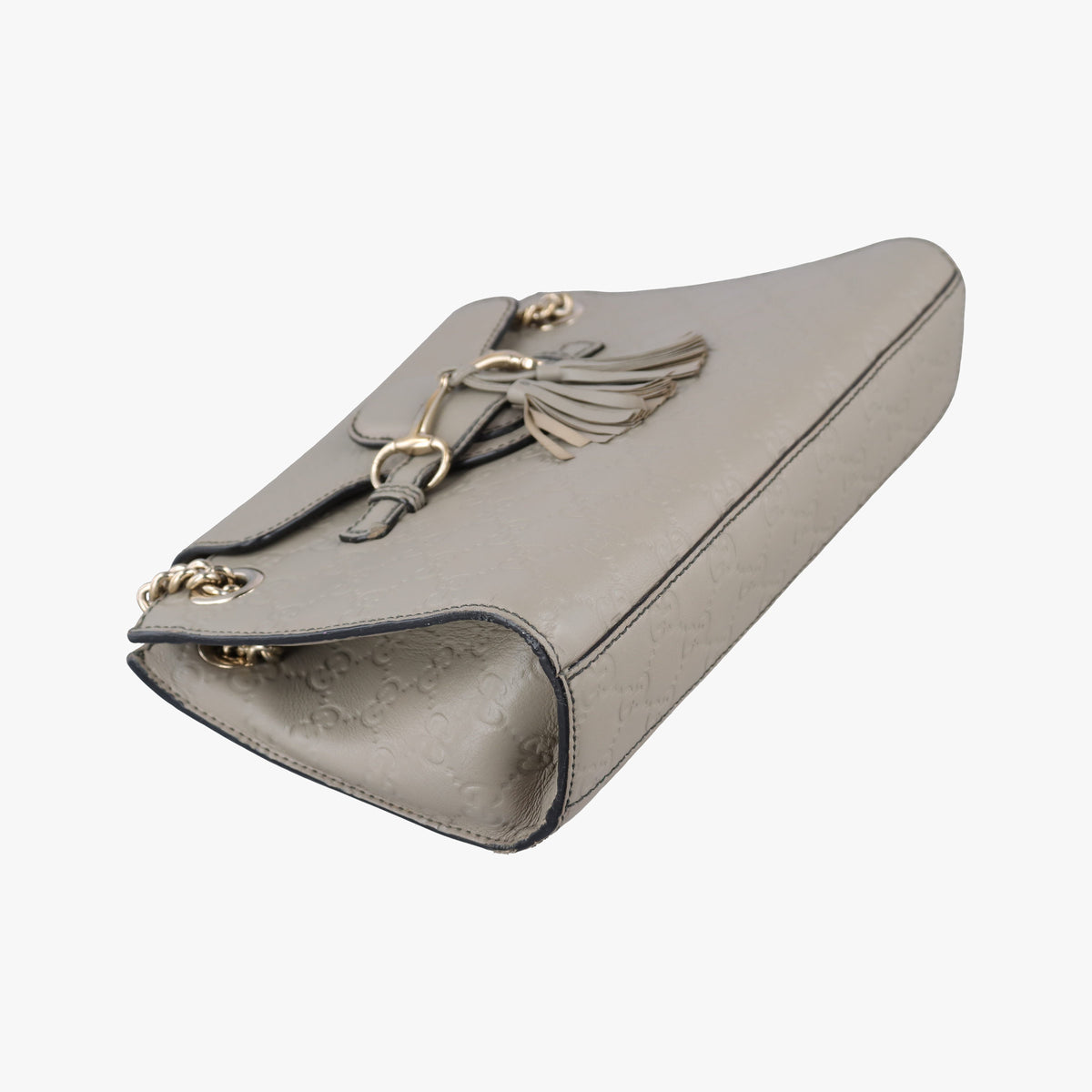Pre-owned Gucci Emily Grey Leather 369621 shoulderbag | stylenewstar