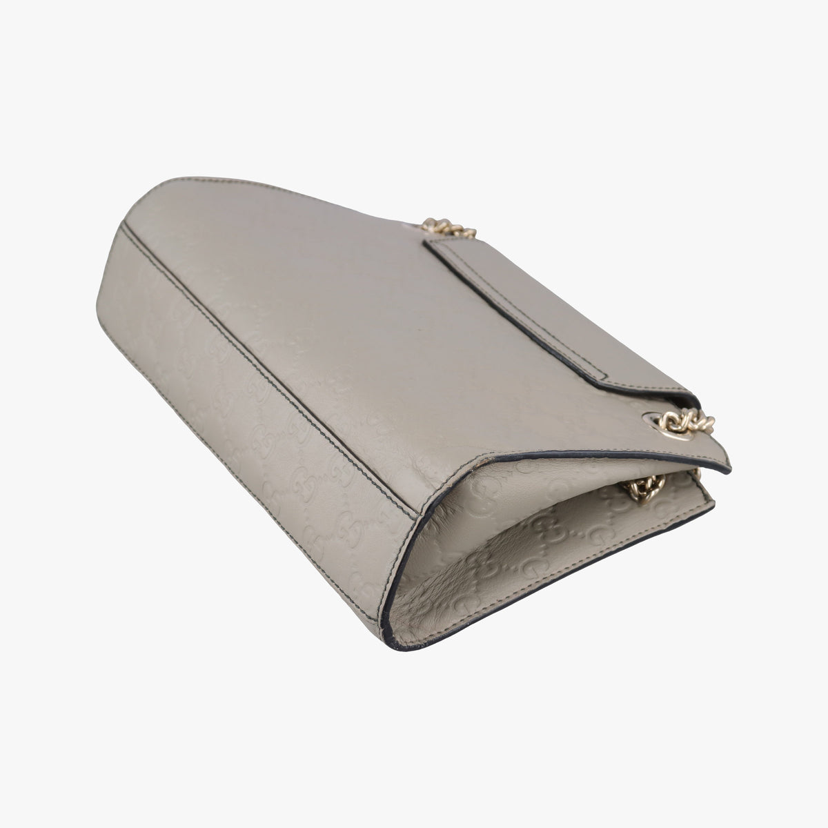 Pre-owned Gucci Emily Grey Leather 369621 shoulderbag | stylenewstar