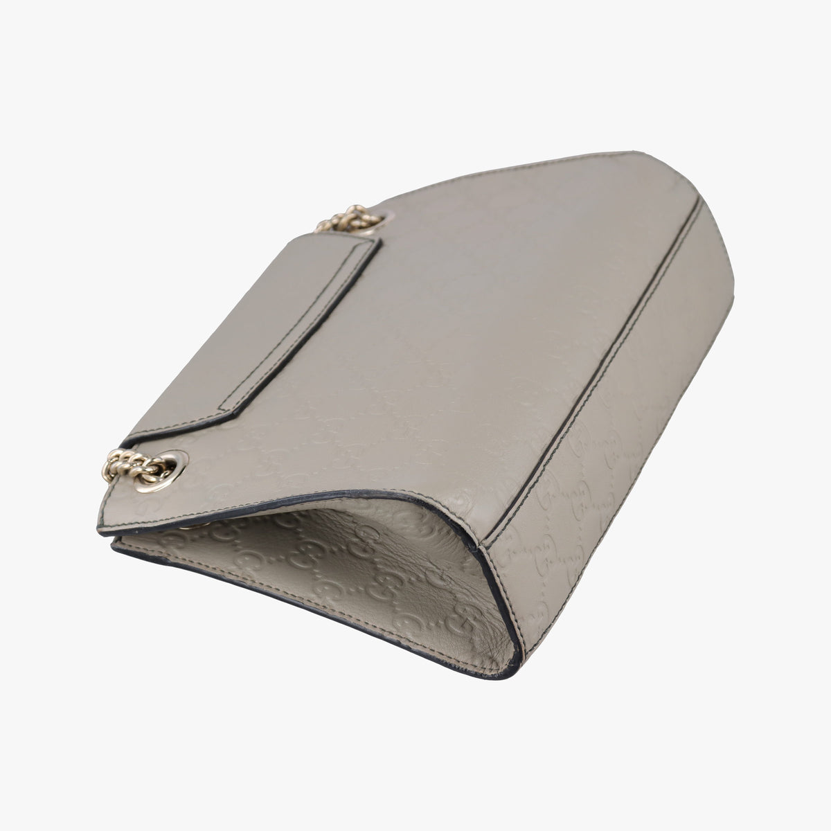 Pre-owned Gucci Emily Grey Leather 369621 shoulderbag | stylenewstar