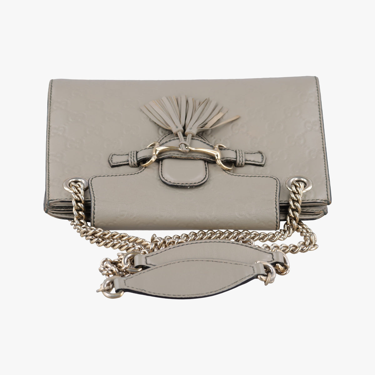 Vintage Gucci Emily Grey Leather 369621 shoulderbag | stylenewstar