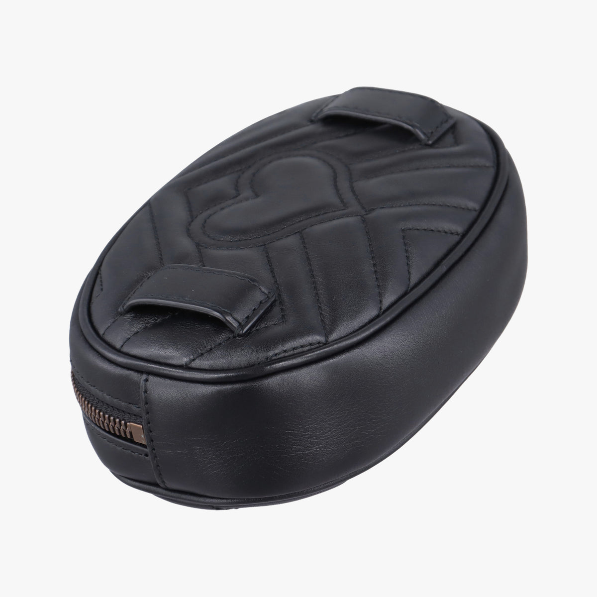 Pre-owned Gucci GG Marmont Black Leather 476434 bum bag/waist bag | stylenewstar