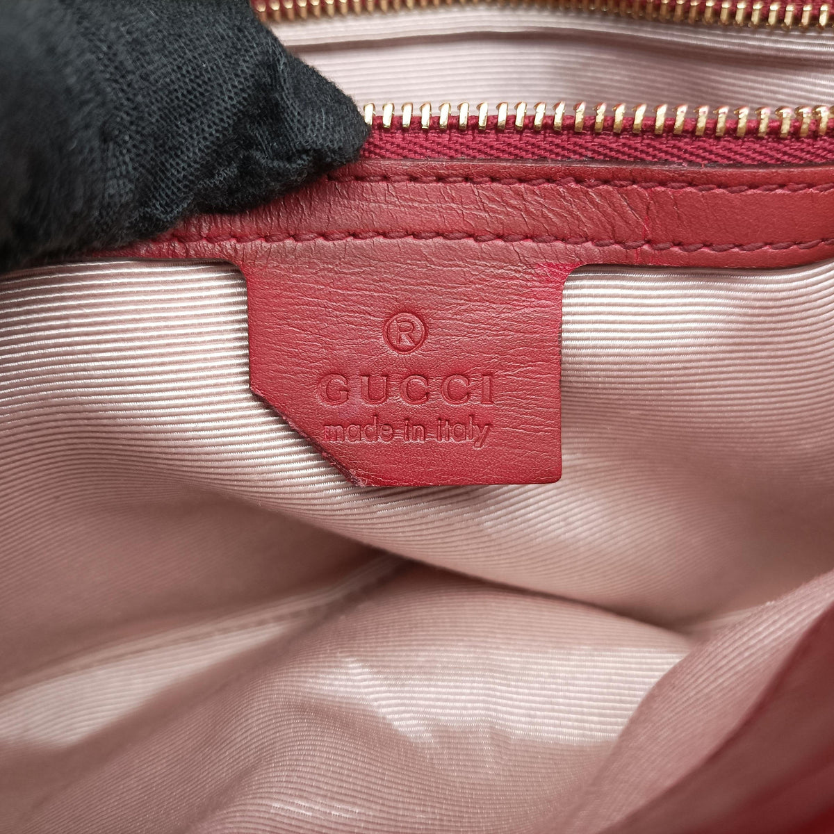 Pre-owned Gucci Arli Red Leather 550129 shoulderbag | stylenewstar