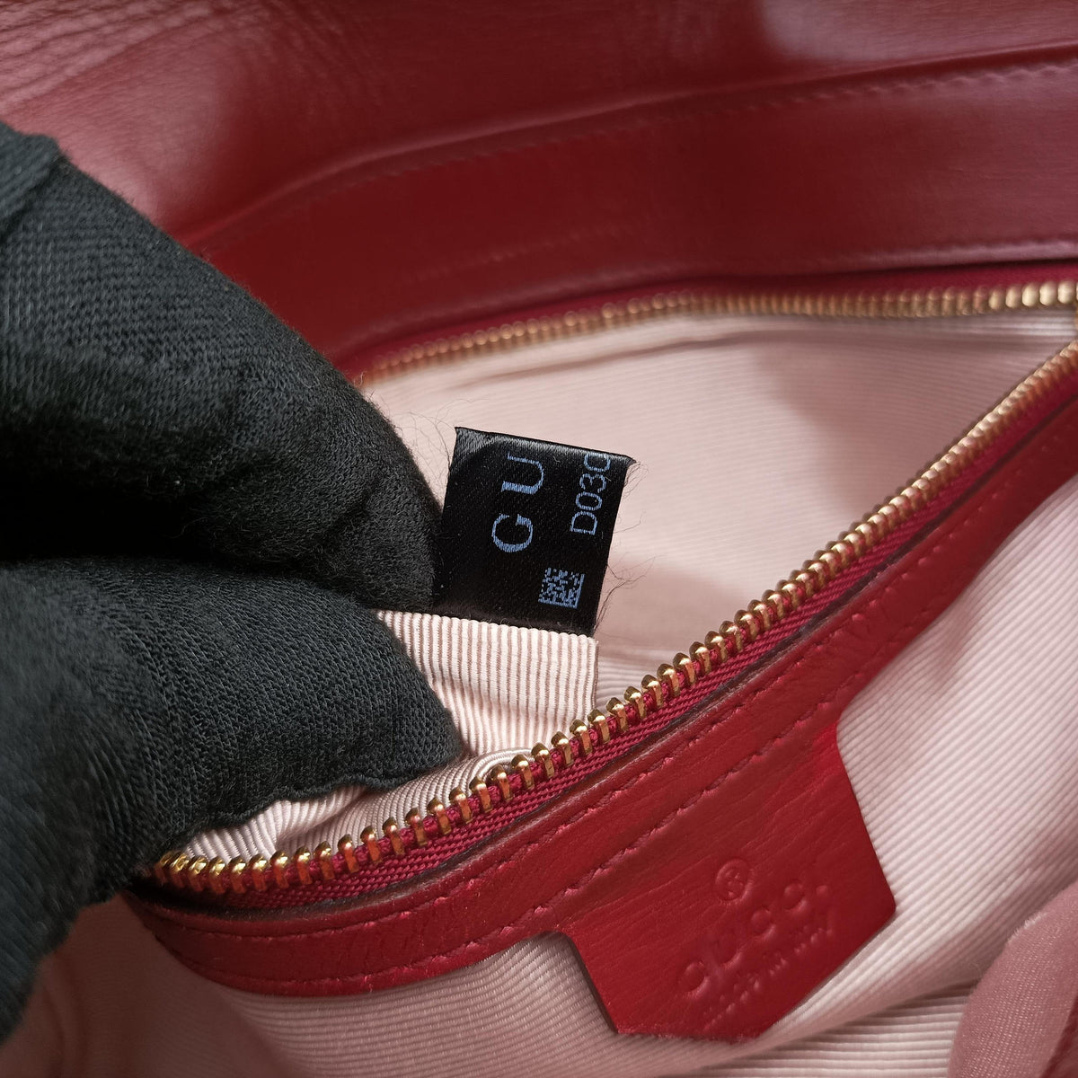 Pre-owned Gucci Arli Red Leather 550129 shoulderbag | stylenewstar