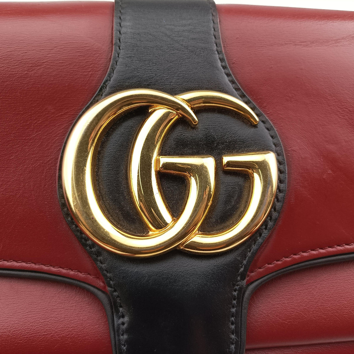 Pre-owned Gucci Arli Red Leather 550129 shoulderbag | stylenewstar