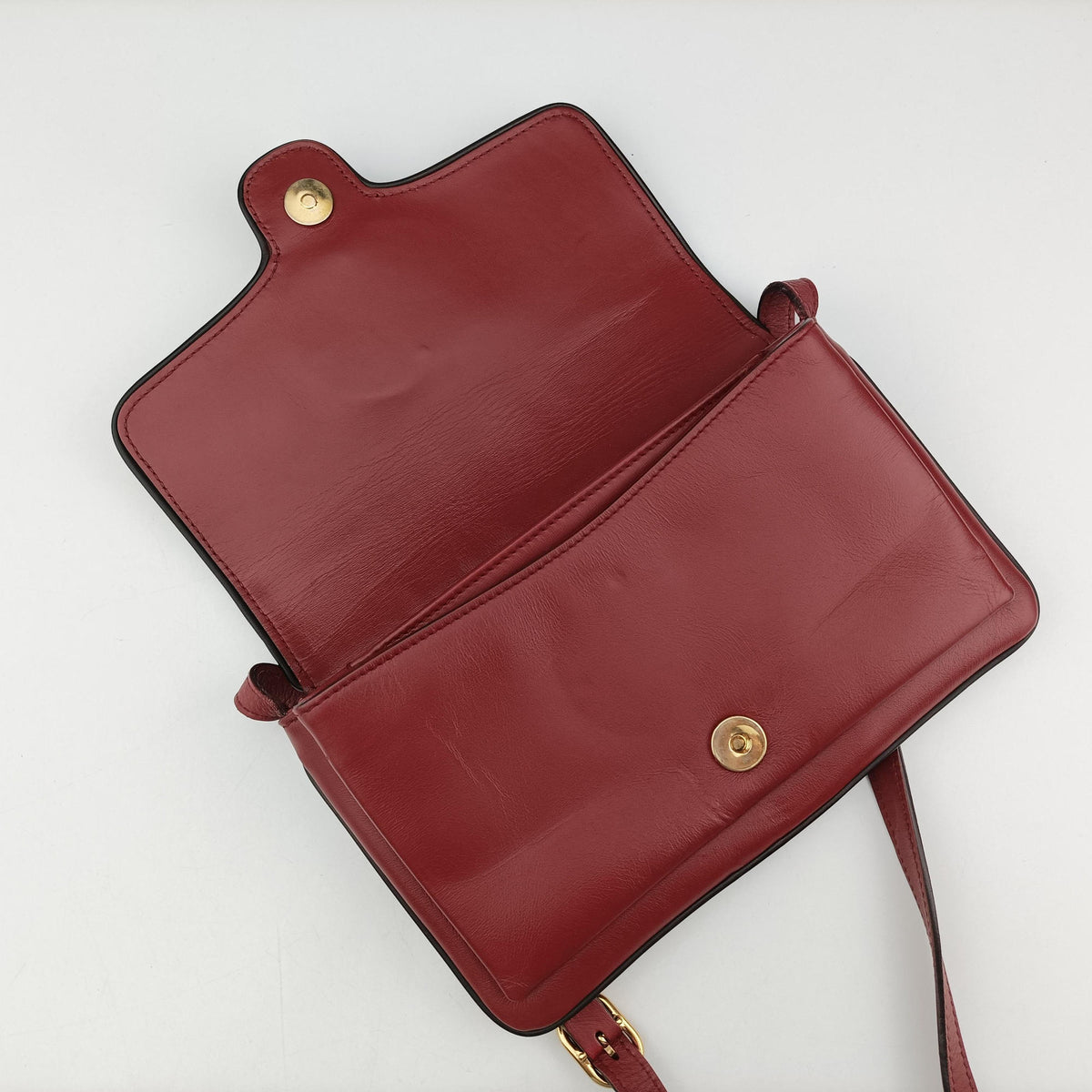 Pre-owned Gucci Arli Red Leather 550129 shoulderbag | stylenewstar