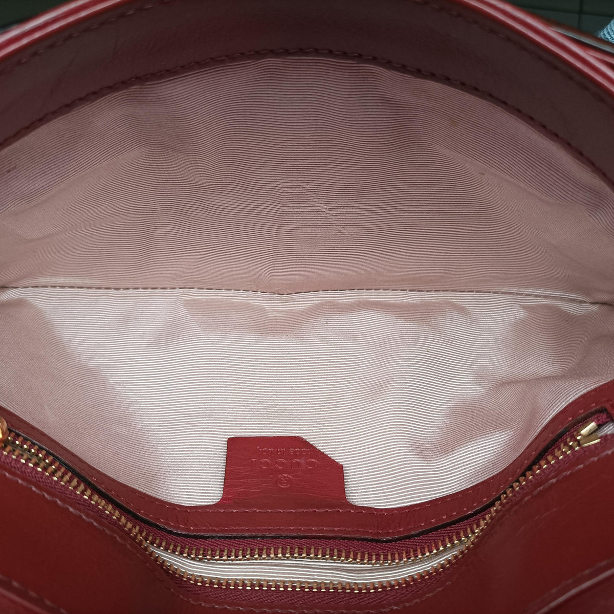 Pre-owned Gucci Arli Red Leather 550129 shoulderbag | stylenewstar