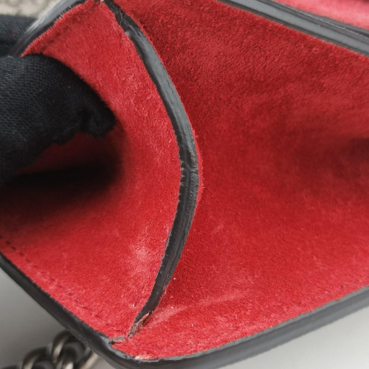 Pre-owned Gucci Dionysus beige×red PVC coated canvas×suede 421970 shoulderbag | stylenewstar