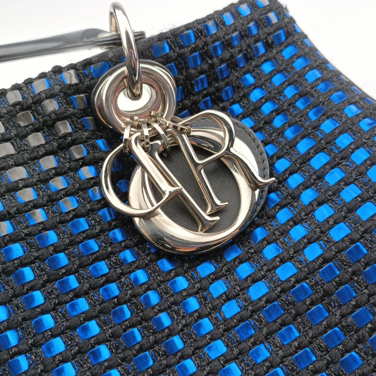Pre-owned Christian Dior Diorissimo Blue×Multicolour Tweed  shoulderbag | stylenewstar