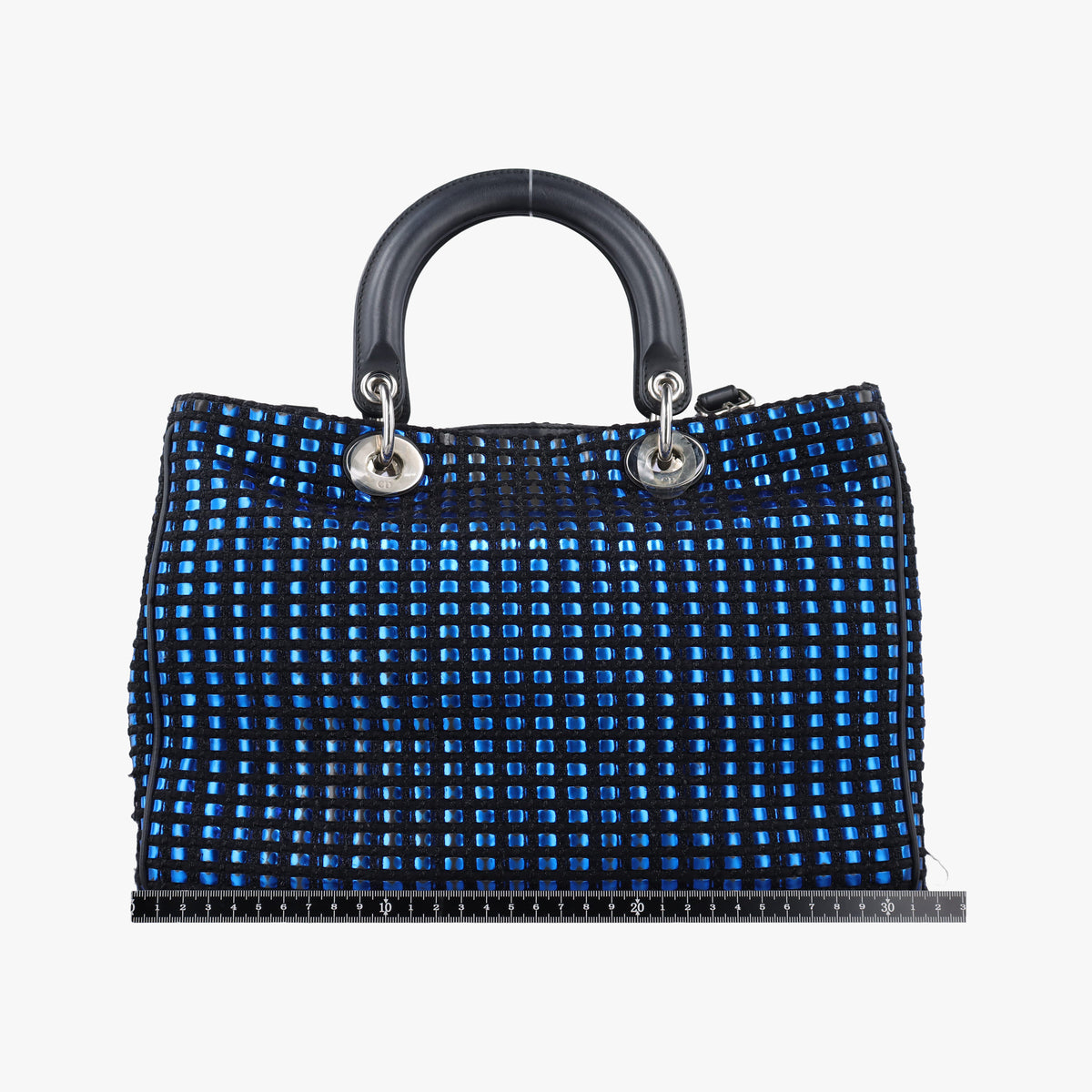 Pre-owned Christian Dior Diorissimo Blue×Multicolour Tweed  shoulderbag | stylenewstar