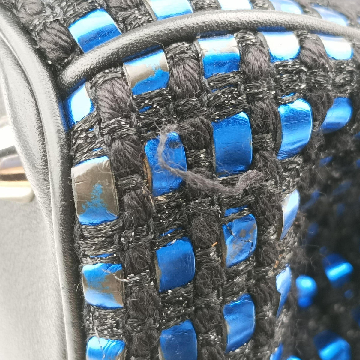 Pre-owned Christian Dior Diorissimo Blue×Multicolour Tweed  shoulderbag | stylenewstar