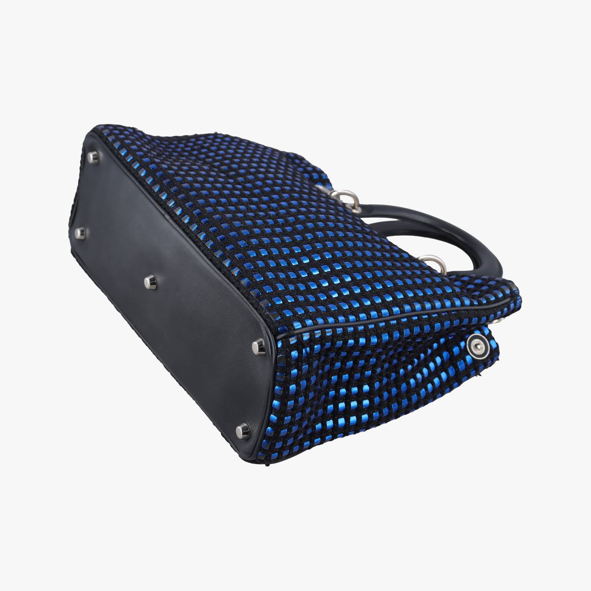 Pre-owned Christian Dior Diorissimo Blue×Multicolour Tweed  shoulderbag | stylenewstar