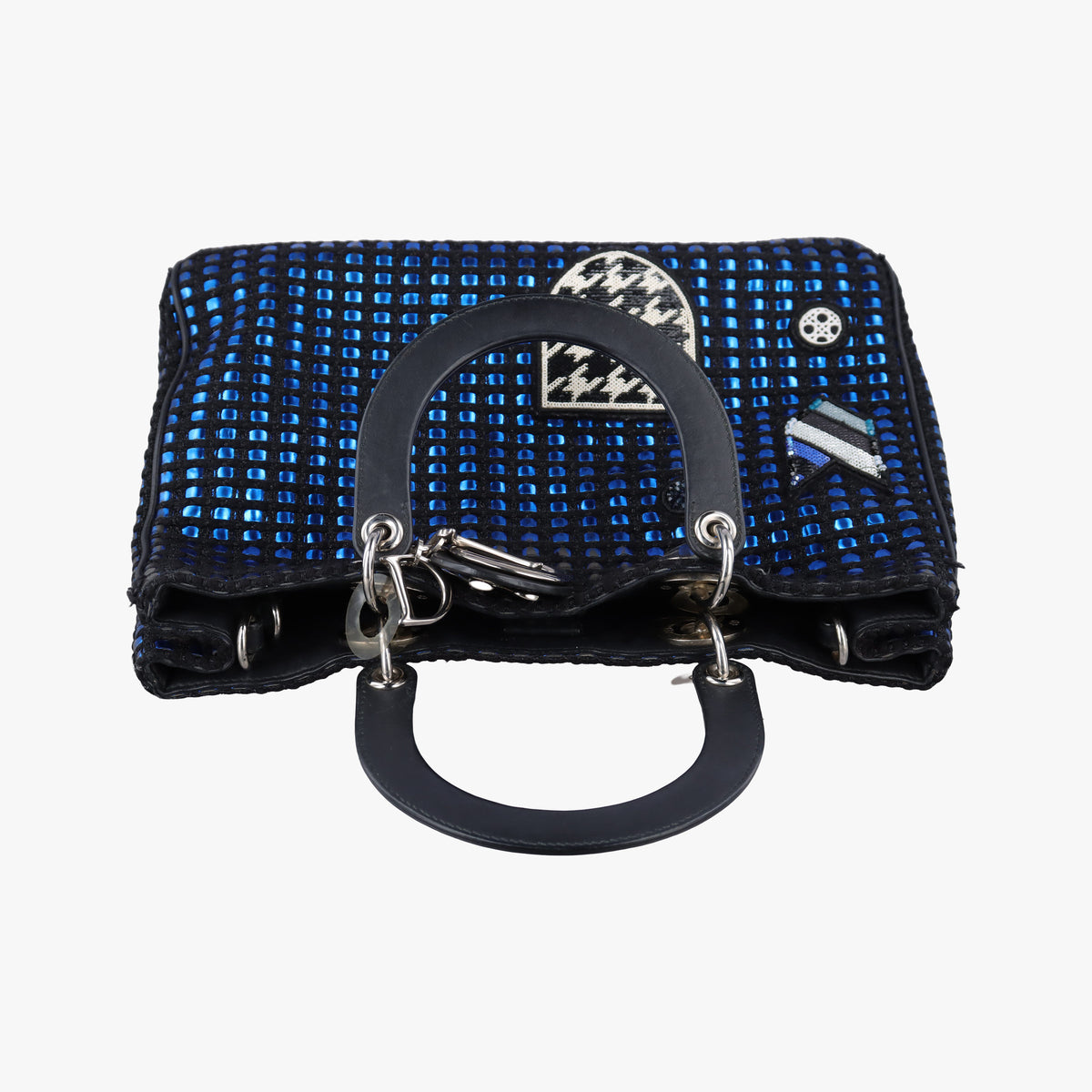 Pre-owned Christian Dior Diorissimo Blue×Multicolour Tweed  shoulderbag | stylenewstar