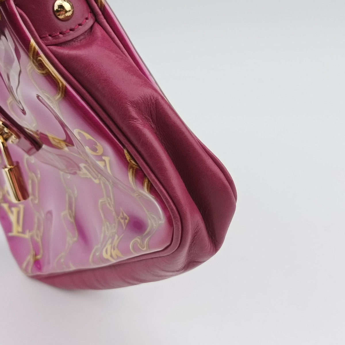 Secondhand Louis Vuitton Charm Pochette Accessoires pink×multicolor leather×vinyl M95160 shoulderbag | stylenewstar