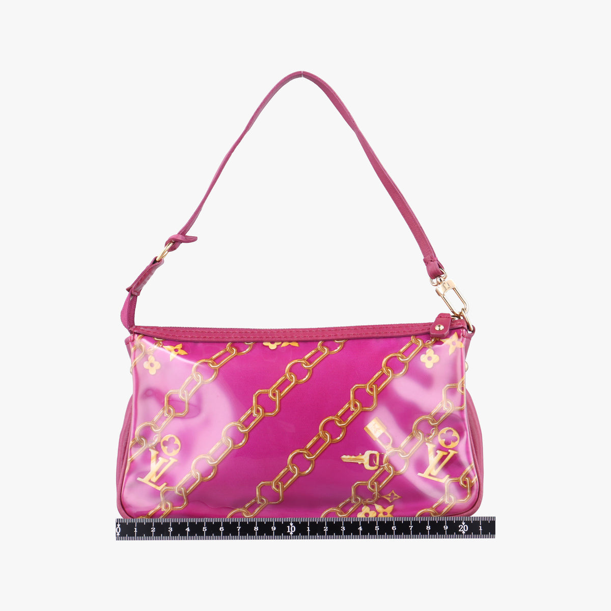 Secondhand Louis Vuitton Charm Pochette Accessoires pink×multicolor leather×vinyl M95160 shoulderbag | stylenewstar