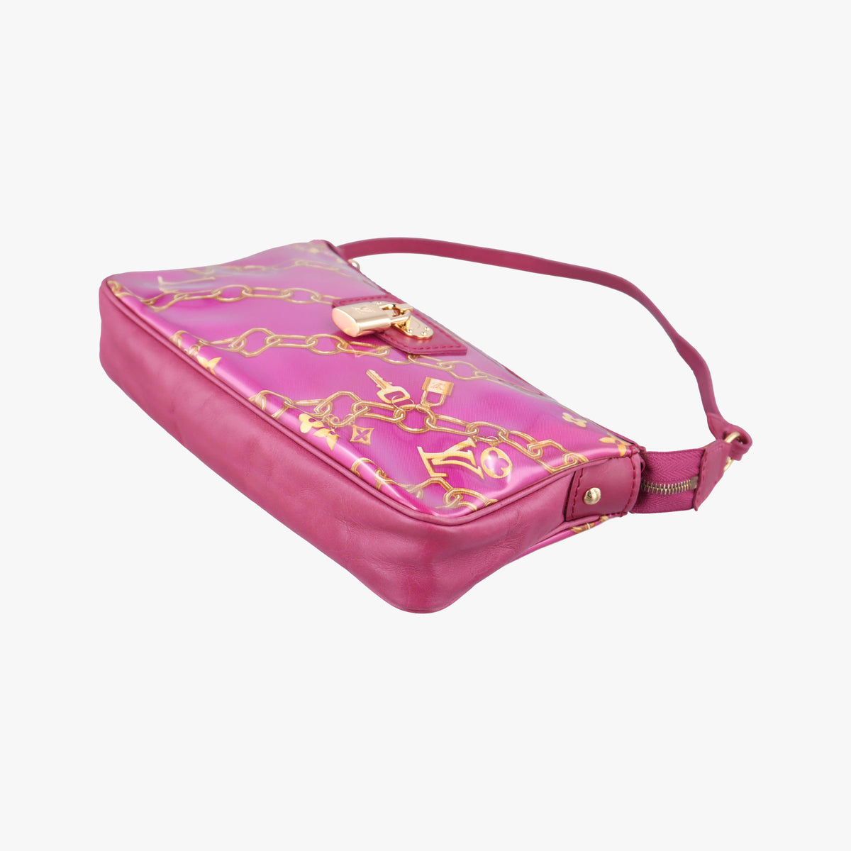 Secondhand Louis Vuitton Charm Pochette Accessoires pink×multicolor leather×vinyl M95160 shoulderbag | stylenewstar