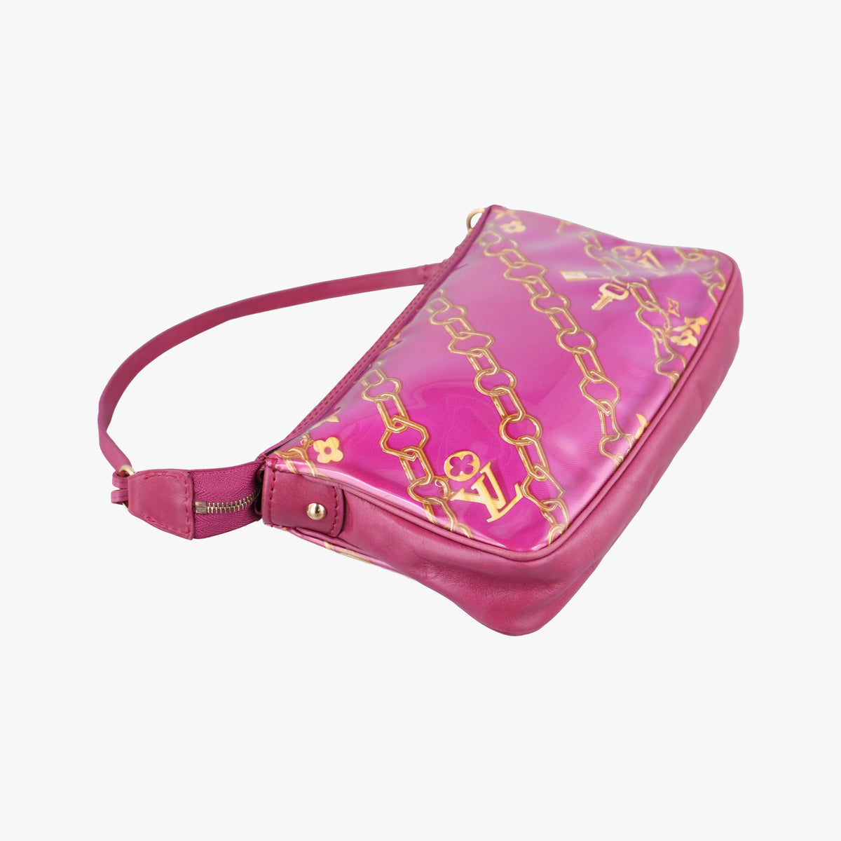 Secondhand Louis Vuitton Charm Pochette Accessoires pink×multicolor leather×vinyl M95160 shoulderbag | stylenewstar