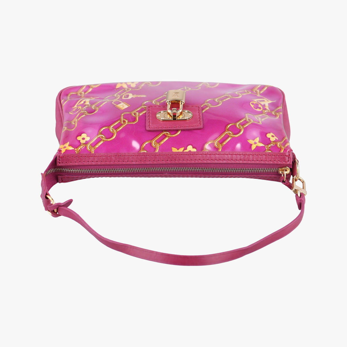 Secondhand Louis Vuitton Charm Pochette Accessoires pink×multicolor leather×vinyl M95160 shoulderbag | stylenewstar