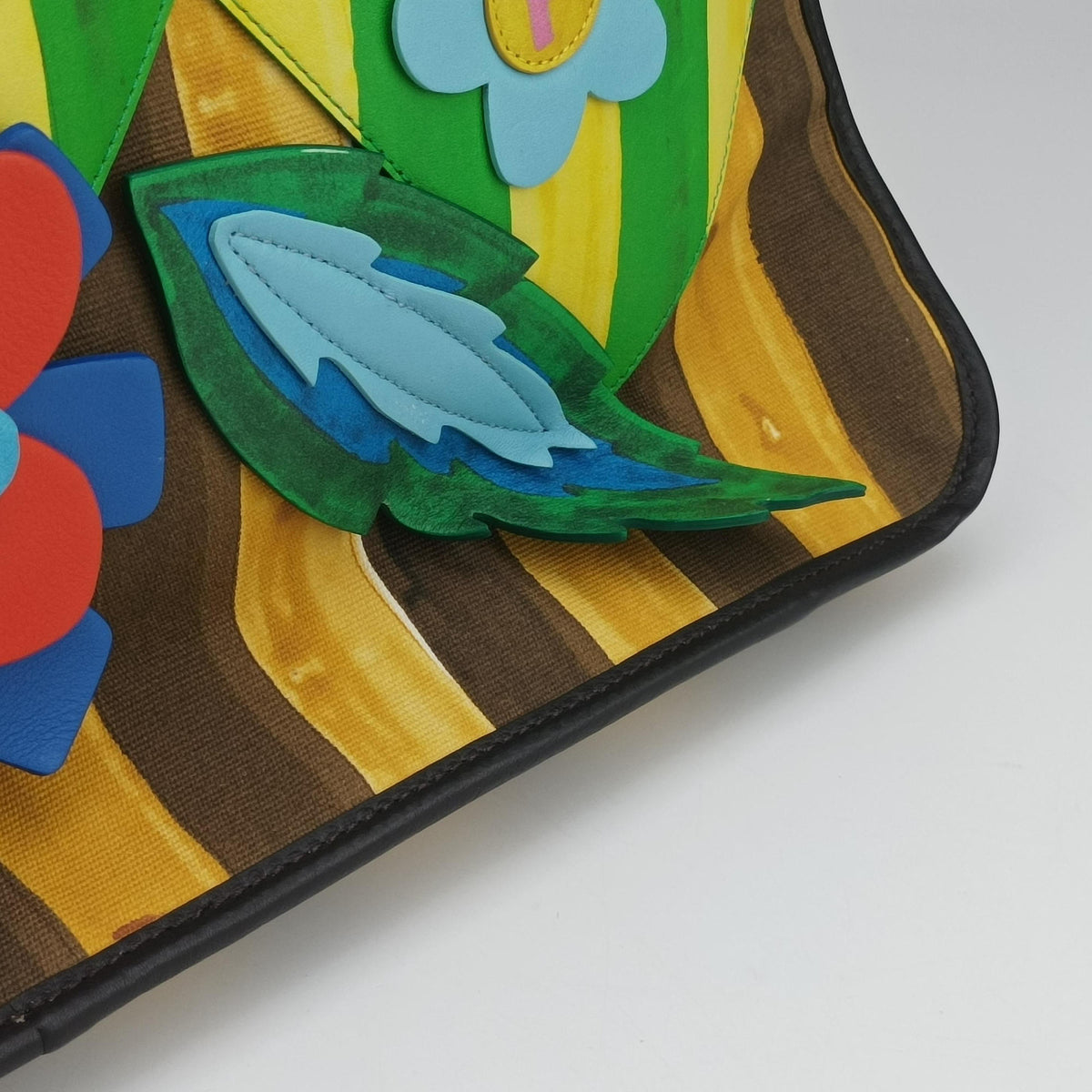 Pre-owned Fendi Floral briefcase Multicolour canvas 7VV131 shoulderbag | stylenewstar