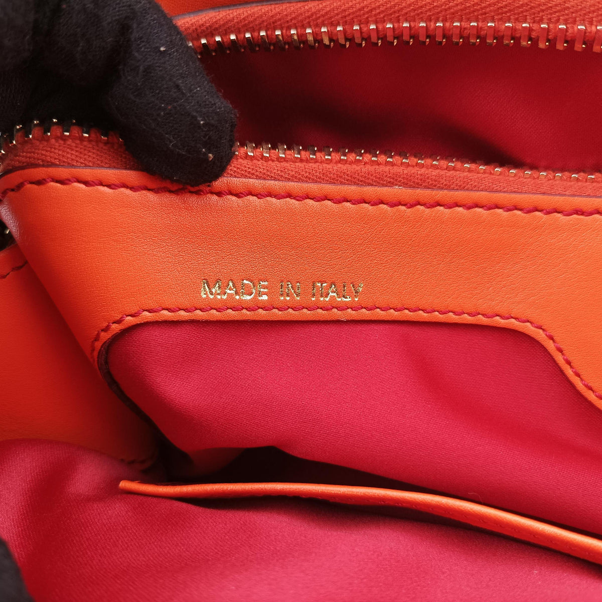 Secondhand TODS D-Styling Red x Orange Leather  shoulderbag | stylenewstar