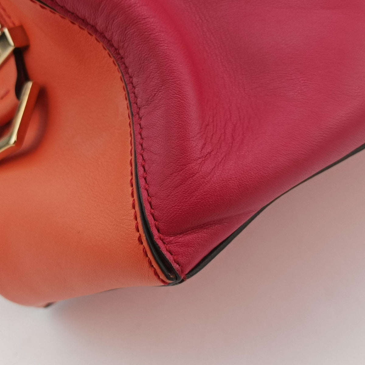 Secondhand TODS D-Styling Red x Orange Leather  shoulderbag | stylenewstar