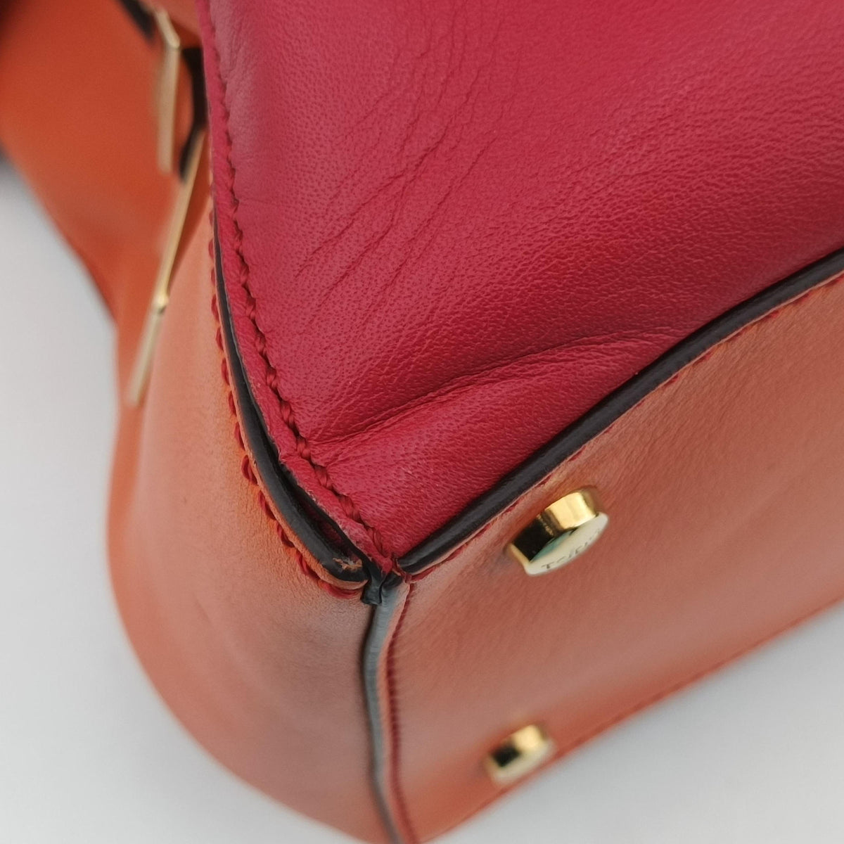 Secondhand TODS D-Styling Red x Orange Leather  shoulderbag | stylenewstar