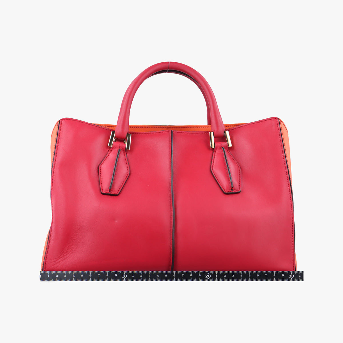 Secondhand TODS D-Styling Red x Orange Leather  shoulderbag | stylenewstar